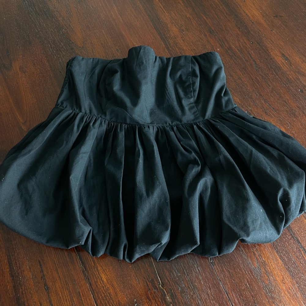 Abercrombie & Fitch Black Bubble Strapless Top